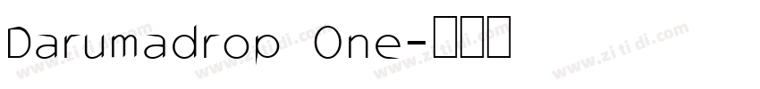 Darumadrop One字体转换